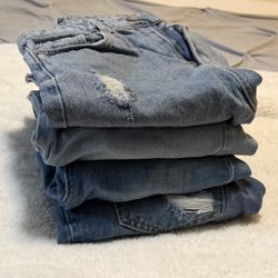 Bundle Deal: 4 Pairs of Denim Jeans (Size Small)
