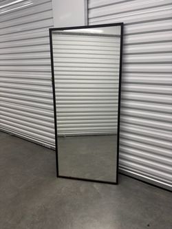 Large Full-Length Mirror Black Frame (Ikea)