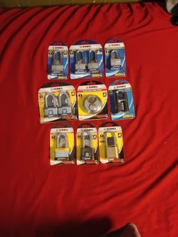 11 New Brinks Padlocks.    2)Combination/9) Key lock.   Boron/Hardened/Stainless 