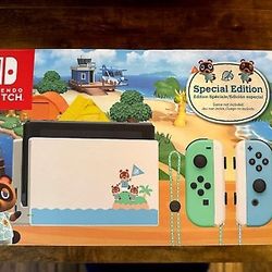limited edition Animal Crossing New Horizons Nintendo Switch in box