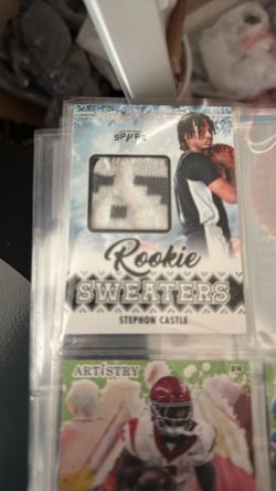 2024-25 Panini NBA HOOPS Stephon Castle #RSW-CAS ROOKIE SWEATERS
