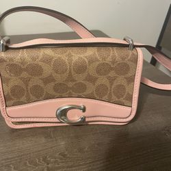 Lunar New Year Bandit Crossbody Bag In Colorblock Signature Canvas With Rabbit Charm