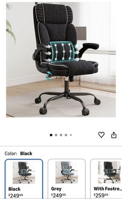 Big and Tall Office Chair with Adjustable Lumbar Support,Breathable Fabric High Back Desk Computer Chair