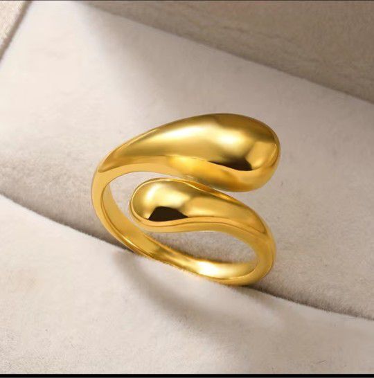 18k gold plated Stainless Steel Wrap Ring