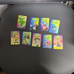 Round 1 SpongeBob Pirates Of Bikini Bottom Coin Pusher Cards Full Set Of 9 Cards