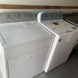 Whirlpool washer, brand new, scratch, and dent/very nice electric dryer whirlpool