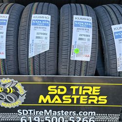 4 NEW TIRES 205/55R16 KUMHO SOLUS TA31  60k Miles Warranty $420  PLUS TAX 🐝 🛞 FREE INSTALLATION 🐝 🛞