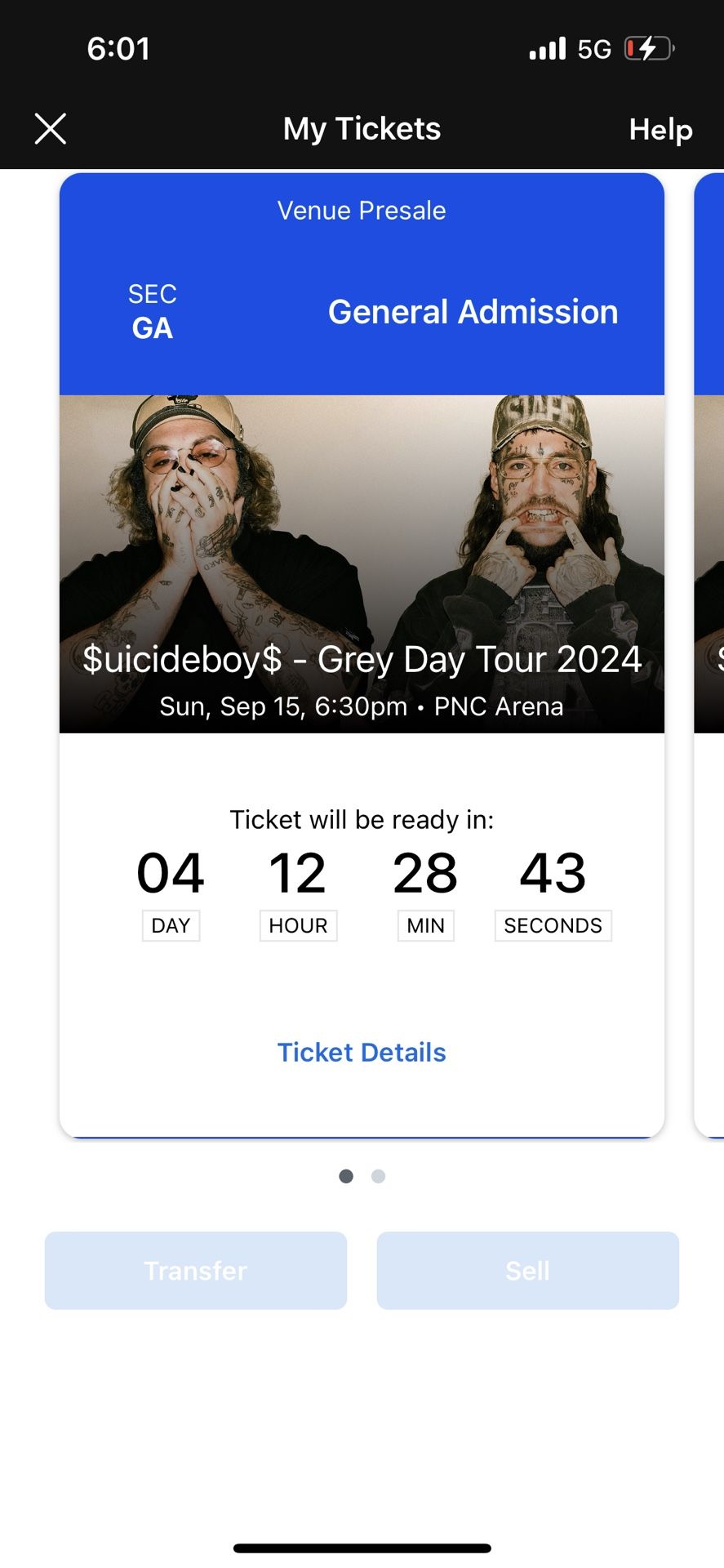 $uicideboy$ Floor Ticket