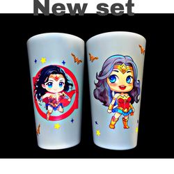 New Wonder Woman tumbler cup set