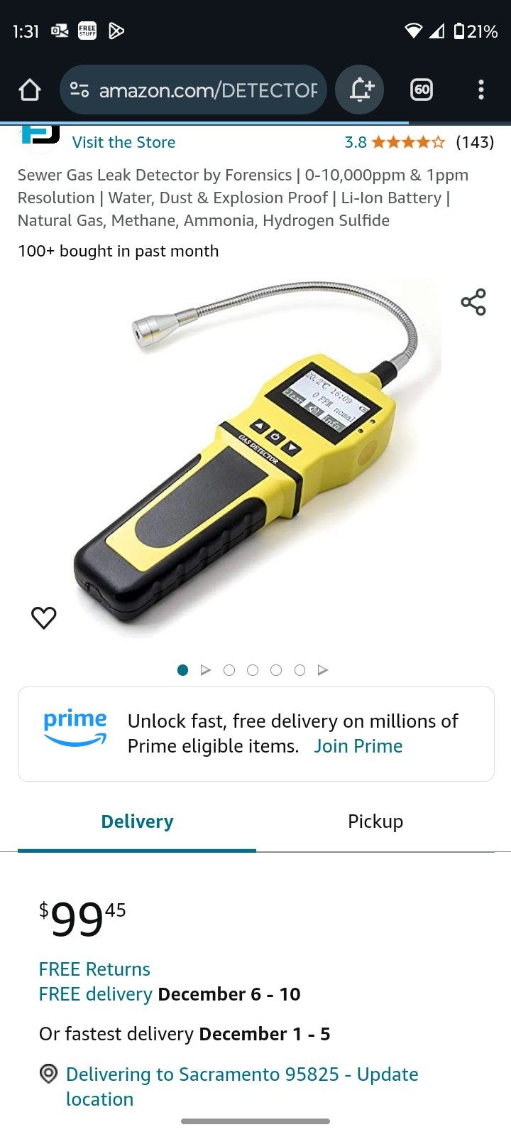 FORENSICS DETECTORS sewer gas leak detector