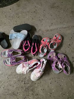 Lot of girls preowned shoes/sandals size 12-13c