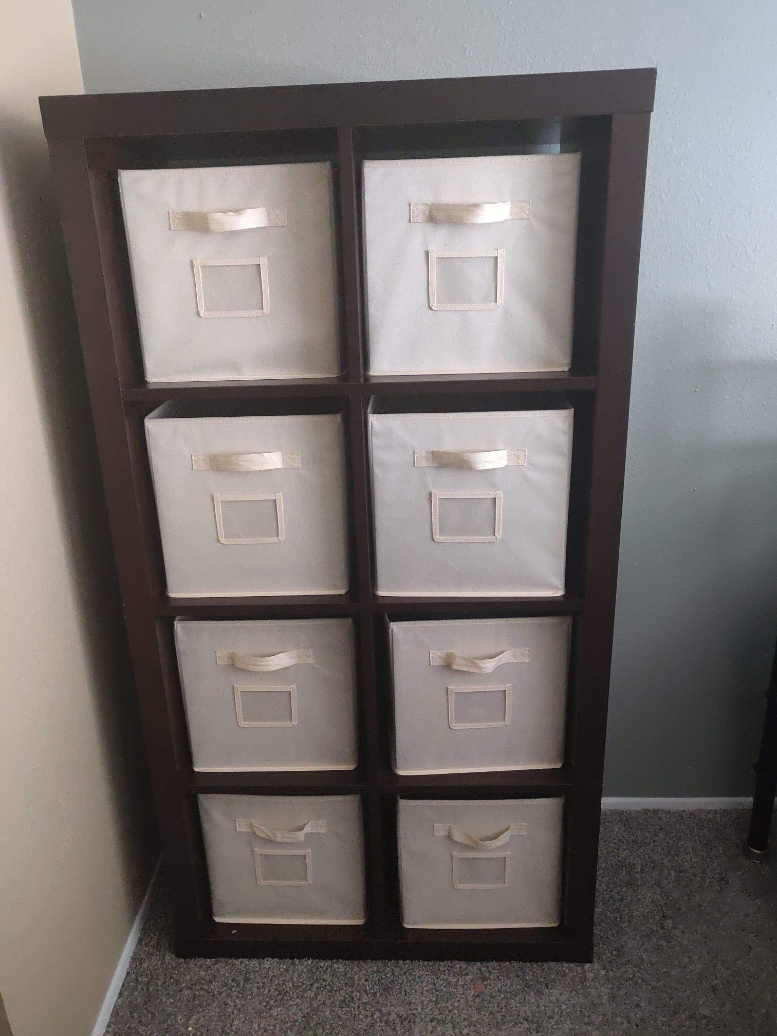 Tall dresser with pullout bins