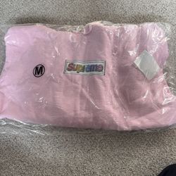 Supreme Bling Box Logo Hoodie Sweatshirt SS22 Pink Medium Jordan Nike Cactus Jack Travis Black Cat