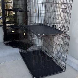 New In Box $30 To $70 Each Size Up Is $10 More 24” 30” 36” 42” 48” Small To large Dog Cage Metal Wired Crate Foldable 