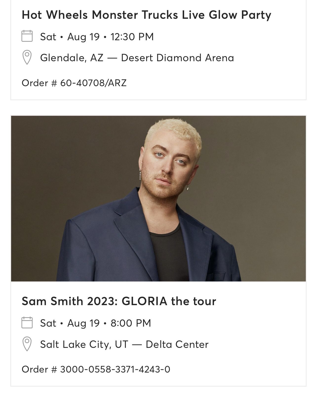 Sam Smith Tickets ! Gloria Tour