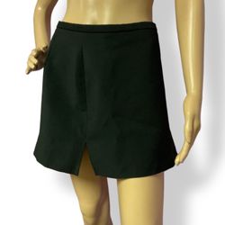 Y2K Vintage Express Mini Pencil Skirt Black Slit Size 5/6 Corpscore Office Goth