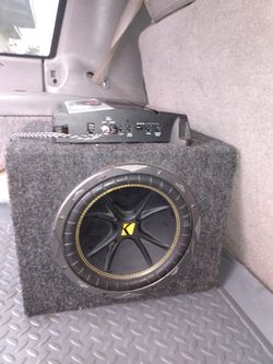 Sub 10inch kicker w box and 2channel mtx amp 3002