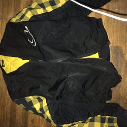 Black Yellow Puffer Nike Jacket