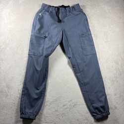 Figs Livingston Scrub Pants Women’s XS Blue Joggers Stretch #3D