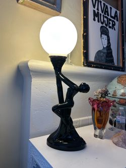 Vintage Art Deco Anthony  porcelain nude woman lamp