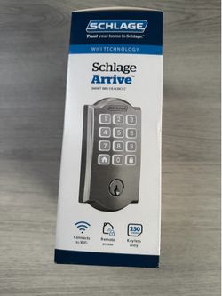 Schlage Arrive Camelot Satin Nickel Smart Wi-Fi and Bluetooth Keypad Electronic Deadbolt Lock