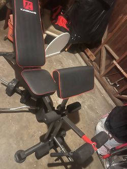 Bench with weights