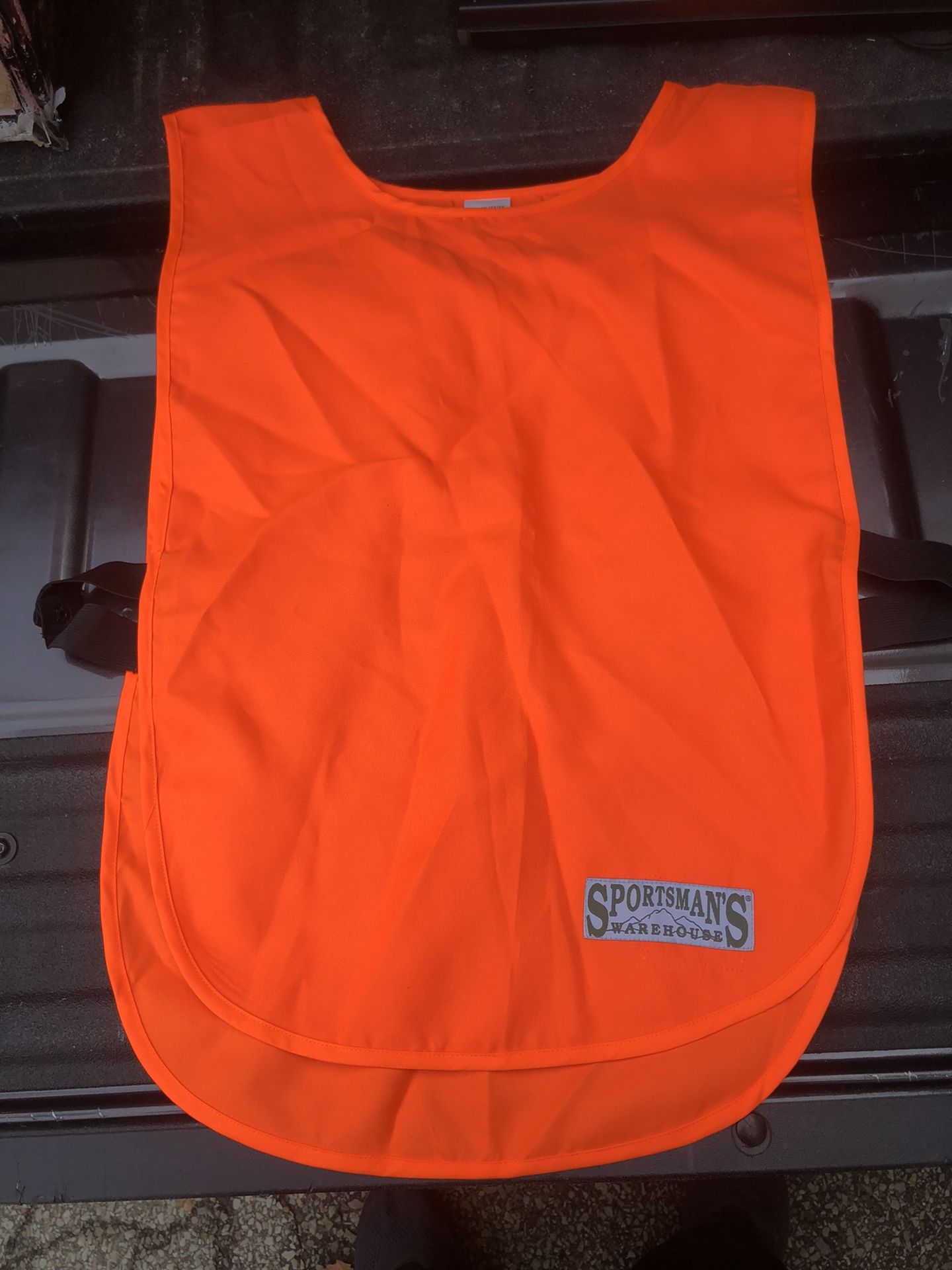 Sportsman’s Wearhouse, Orange pull over vest, one size fits most 