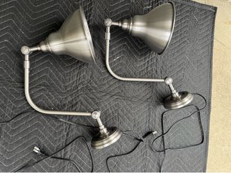 2 Lamps for bedside nightstands-IKEA, ANKARSPEL Wall lamp, pewter effect