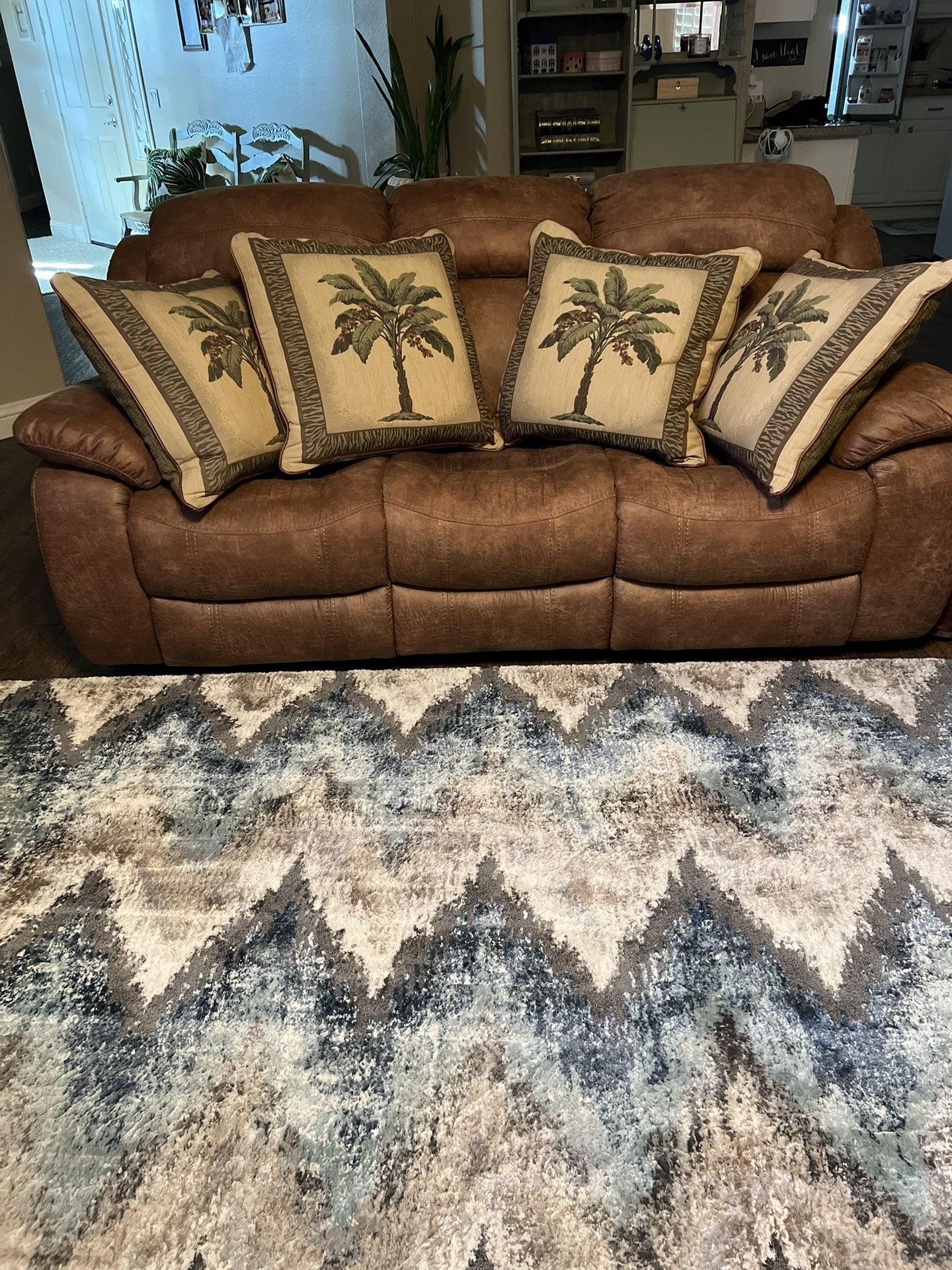 SOFT FABRIC RECLINING SOFA