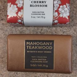 B&BW Mahogany Teakwood And Japanese Cherry Blossom Shea Butter Cleansing Bar