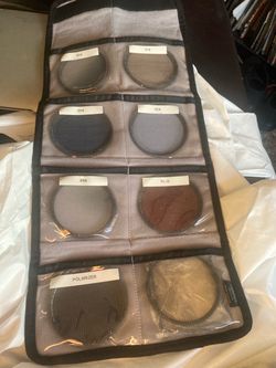 Camera Lens Filter Set with Roll Case