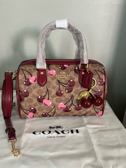 CoachRowan Satchel With Cherry Print