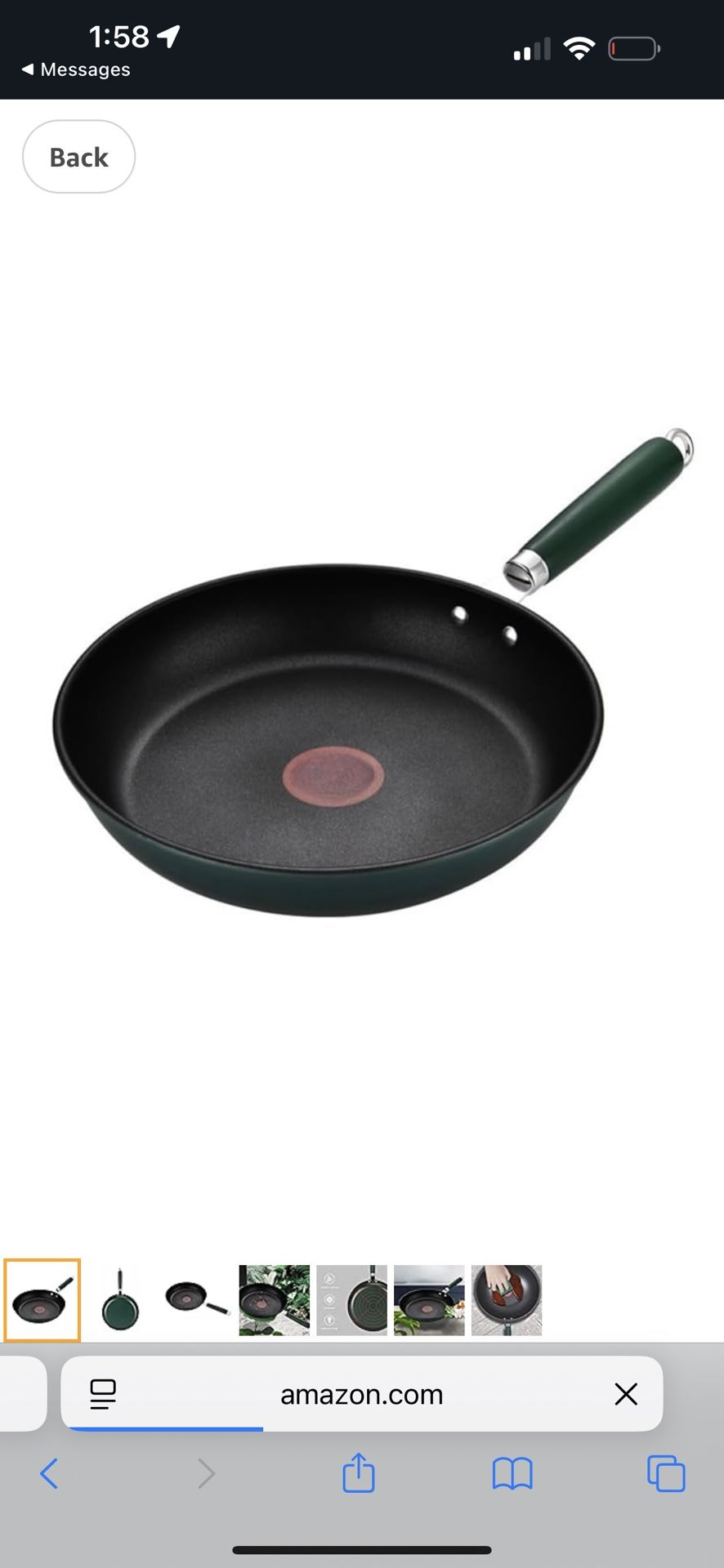 Wcxixo Cast Iron Skillet, Nonstick Deep Frying Pan Multifunctional Iron Pot with Convenient Handle Cookware Frying Pan Suitable for On Induction,Ceram