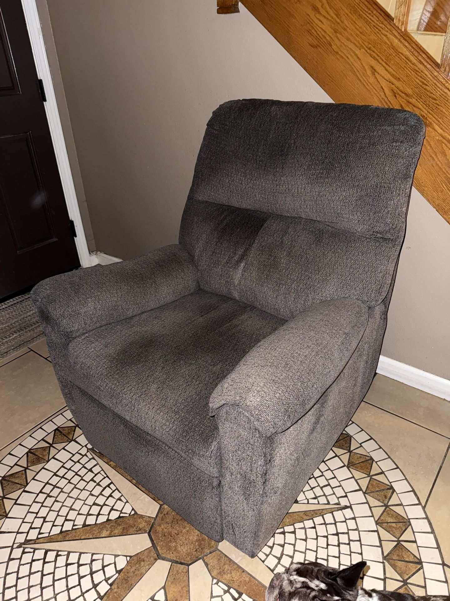 Grey Manual Recliner Great Condition
