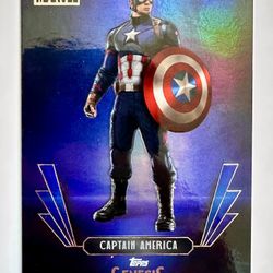 2025 Topps Disney Genesis Captain America #85 BLUE FOIL xx/75 RARE HOLOGRAPHIC