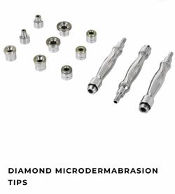 Diamond head tips  for microdermabrasion