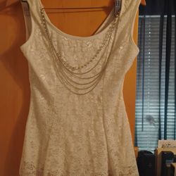 Elegant Dressy Lace Overlay Top