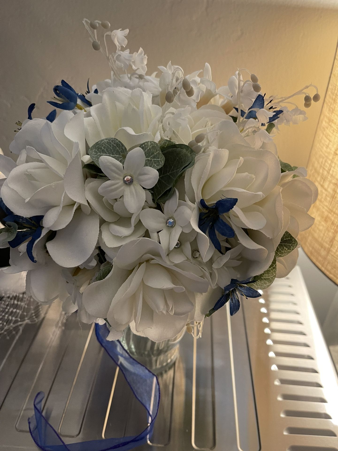 Bride Bouquet Blue And White