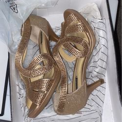 Alex Marie Gold Heels 