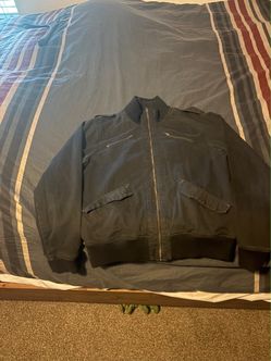 Dark Olive Bomber Jacket with Zip Pockets