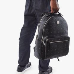 Authentic MCM Medium Stark Backpack Studded Visetos