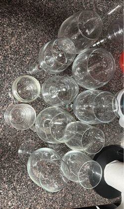 Clear Glass Drinkware Set