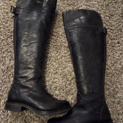 Harley-Davidson Women Sz 6 Monique Tall Biker Boots Back Zipper Black D83666
Right back strap damaged please see last pic's