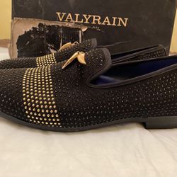 Jousen Men’s Loafers Vintage Gemstone Shoes For Men (Pimp shoes)