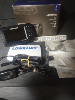 Fish finder with box and accessory