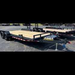 2025 ABBA 10k 82x18 wood deck carhauler