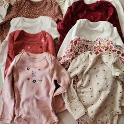 Carter's Newborn BRAND NEW Set Of 10 Long Sleeve Undershirts 
