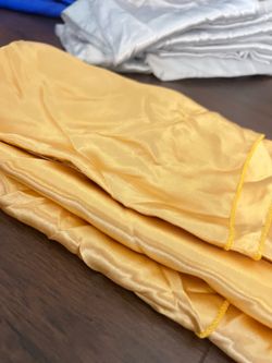 3 - Gold satin runners