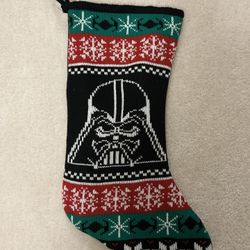 Star Wars Disney Darth Vader 18” Knit Christmas Stocking