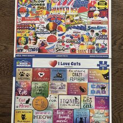 Two White Mountain 1000 Piece Jigsaw Puzzles